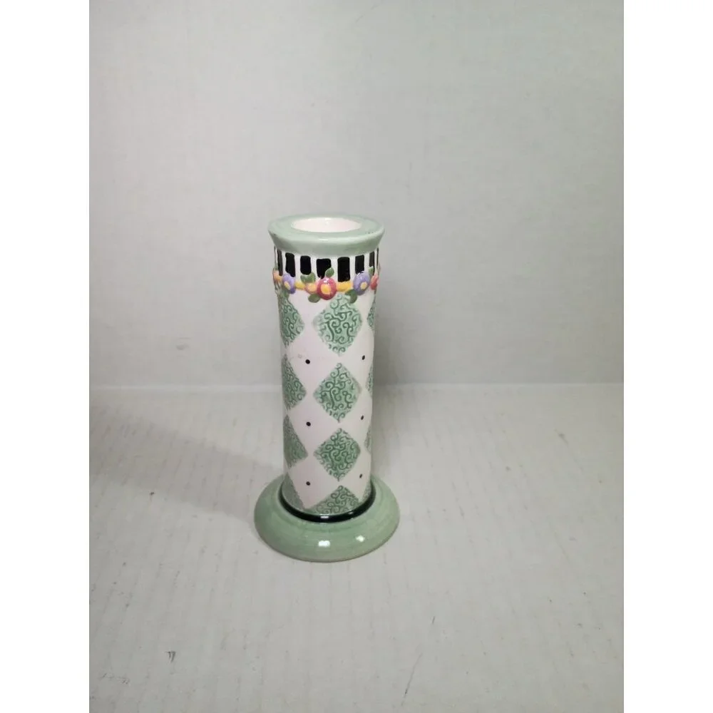 Vintage 90s Mary Engelbreit Candle Stick Holder Cottage Core